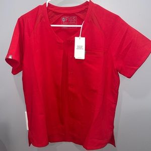 FIGS W_teal top size small